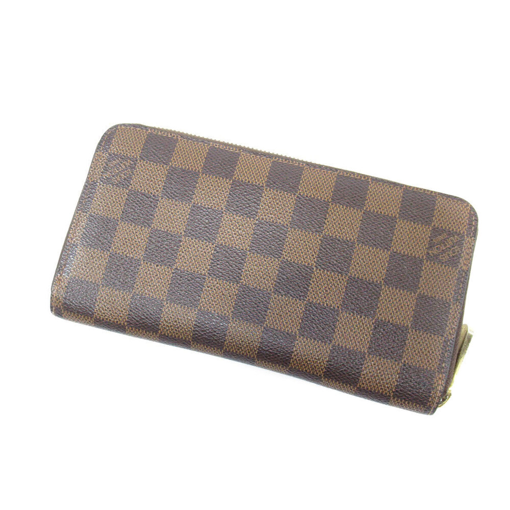 Louis Vuitton Zippy Wallet Damier Long Canvas Wallet Brown